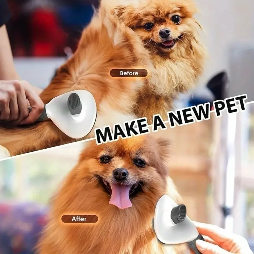 Pet Grooming Brush in Gray New in Packaging For Dogs and Cats